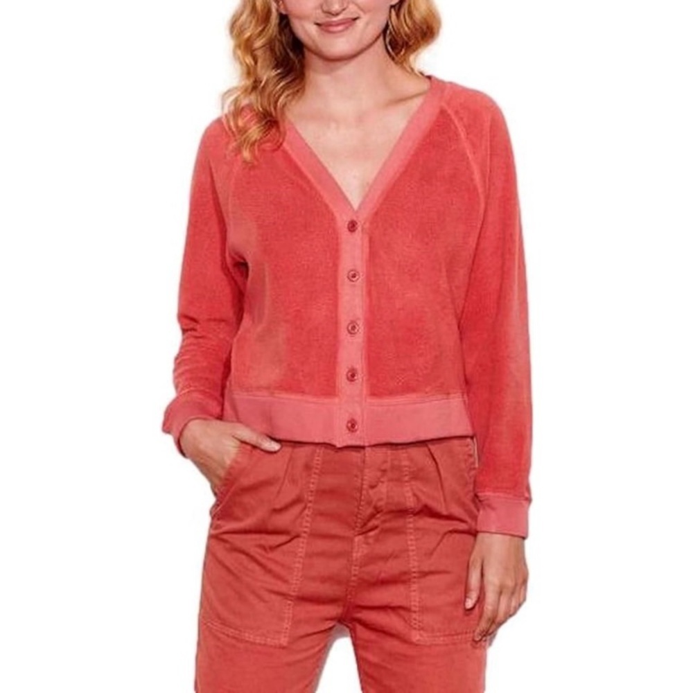 Sundry Women's Fleece Button Front Faux Sherpa Cardigan XS